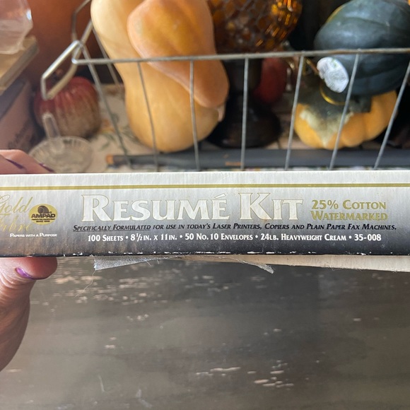 Gold Fibre paper with a purpose Resume kit cream watermarked paper and envelopes - Picture 4 of 9